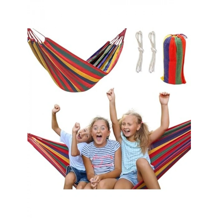 Çantalı Tek Kişilik Kanvas Hamak, 240x80 cm Boyutunda
