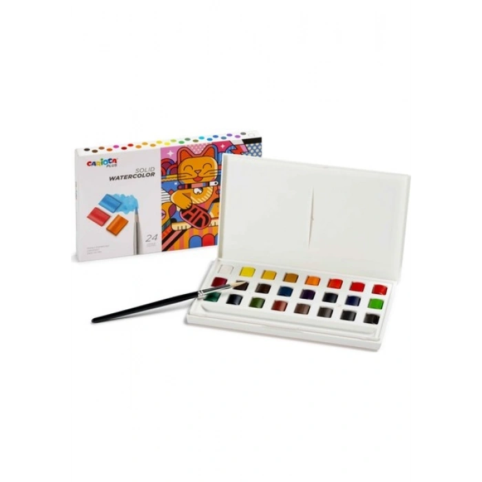 Carioca Plus Tablet Sulu Boya 24lü (Fırçalı)
