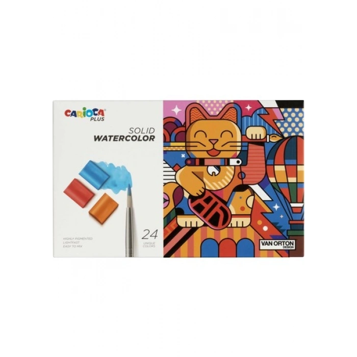 Carioca Plus Tablet Sulu Boya 24lü (Fırçalı)