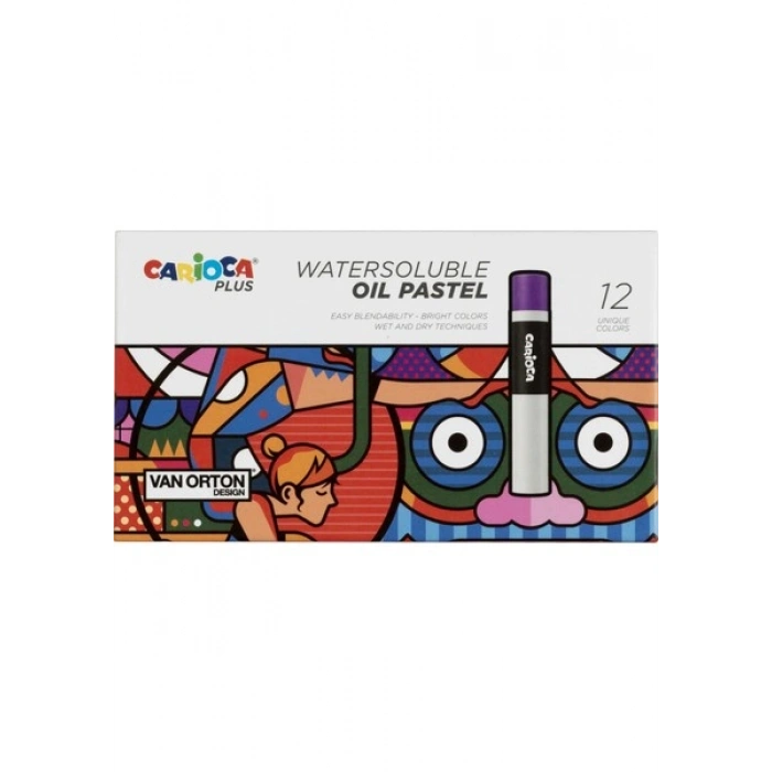 Carioca Plus Watersoluble Yağlı Pastel 12li (Suda Çözünür)