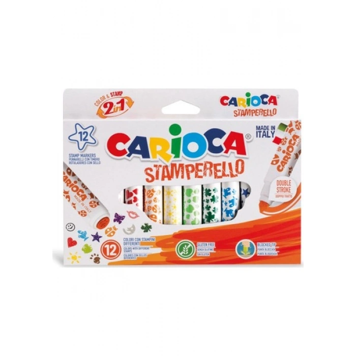 Carioca Stamperello Yıkanabilir Keçeli Boya Kalemi 12Li