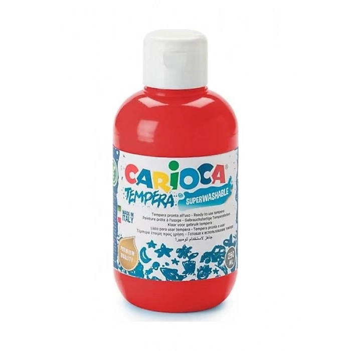 Carioca Tempera Suluboya Süper Yıkanabilir Kırmızı 500 Ml
