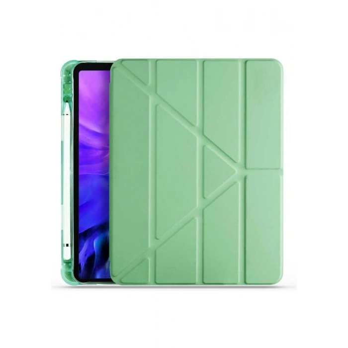 Case 4U Apple iPad Pro 2020 (2.Nesil) Kılıf Tri Folding Smart With Pen Standlı Kapak - 11 inç uyumlu Lacivert