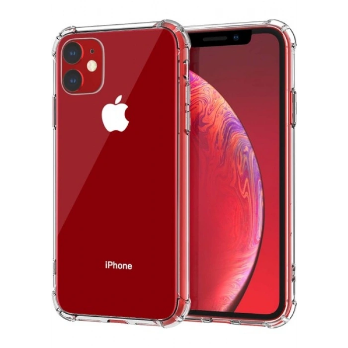 Case 4U Apple iPhone 11 Darbe Emici Silikon Kılıf Şeffaf