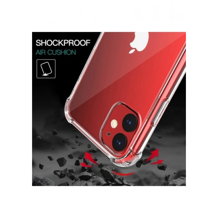 Case 4U Apple iPhone 11 Darbe Emici Silikon Kılıf Şeffaf