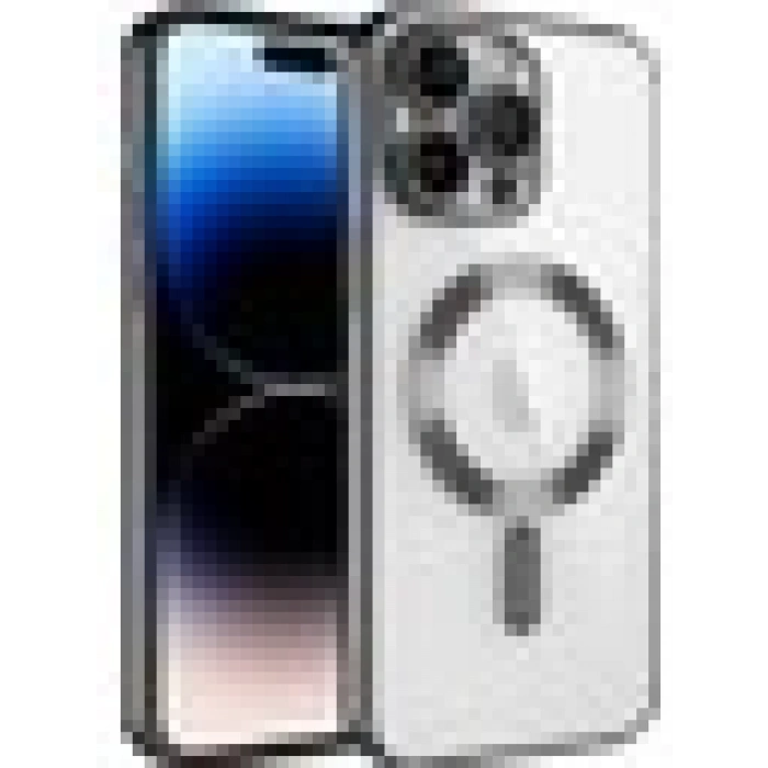Case 4U Apple iPhone 11 Pro Max Kılıf Kamera Lens Korumalı Magsafe Şarj Kılıfı Şeffaf Renkli Yumuşak Demre Kapak Siyah