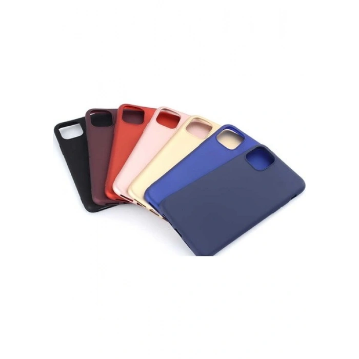 Case 4U Apple iPhone 11 Pro Max Kılıf Klasik Mat Renkli Yumuşak Premier Silikon Saks Mavi