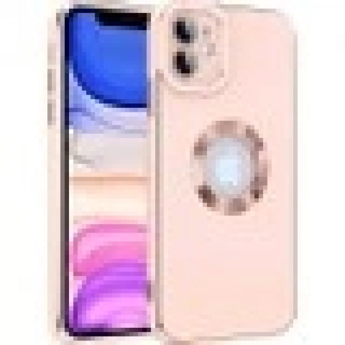Case 4U Apple iPhone 12 Kılıf Kamera Korumalı Parlak Kenarlı Altın Işlemeli Renkli Logo Gösteren Kongo Kapak Kırmızı