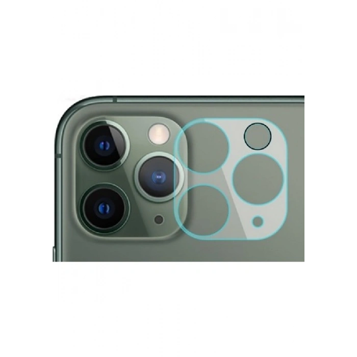 Case 4U Apple iPhone 12 Pro Max Kamera Lens Full Koruma Temperli Cam Şeffaf