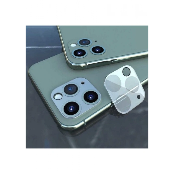 Case 4U Apple iPhone 12 Pro Max Kamera Lens Full Koruma Temperli Cam Şeffaf