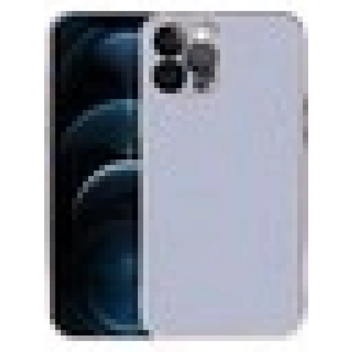 Case 4U Apple iPhone 12 Pro Max Kılıf Kamera Korumalı Altın Renkli Kenar Viyana Arka Kapak Açık Mavi