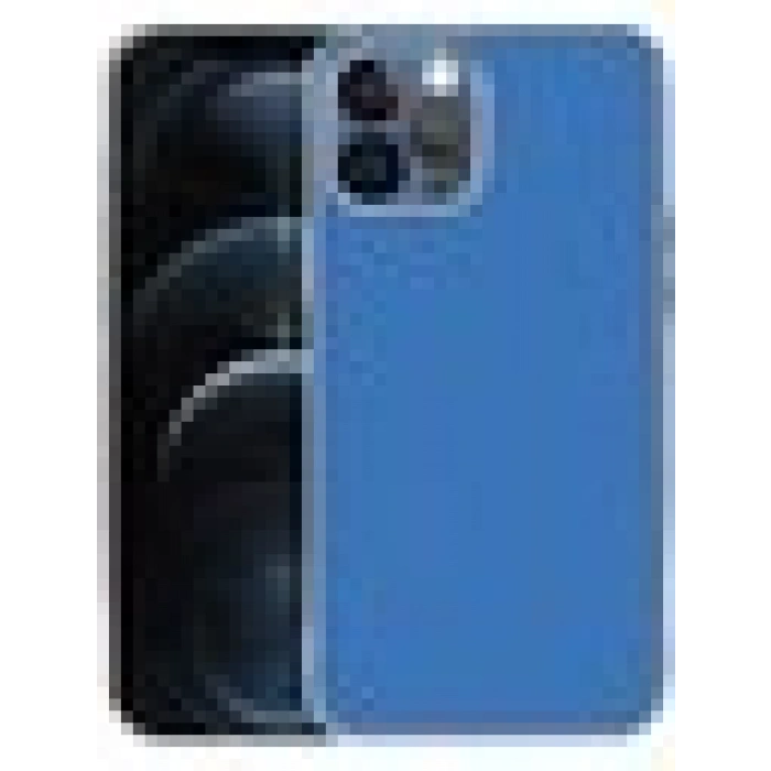 Case 4U Apple iPhone 12 Pro Max Kılıf Kamera Korumalı Altın Renkli Kenar Viyana Arka Kapak Saks Mavi