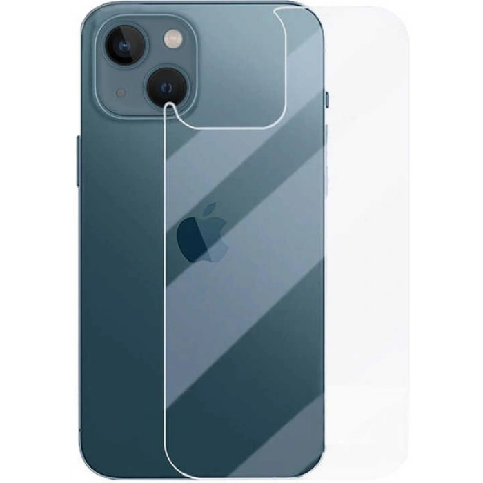Case 4U Apple iPhone 13 9H Sert Temperli Cam Arka Koruyucu Şeffaf