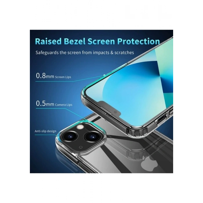 Case 4U Apple iPhone 13 Pro Kılıf A+ Şeffaf Lüx Süper Yumuşak 0.3mm Ince Slim Silikon