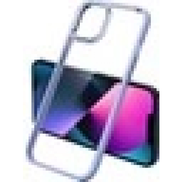 Case 4U Apple iPhone 13 Pro Kılıf Renkli Kenar Metal Kamera Çerçeveli Krom Arka Kapak Lila