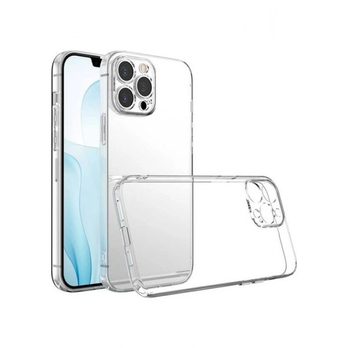 Case 4U Apple iPhone 13 Pro Max Kılıf A+ Şeffaf Lüx Süper Yumuşak 0.3mm Ince Slim Kamera Korumalı Silikon Kılıf