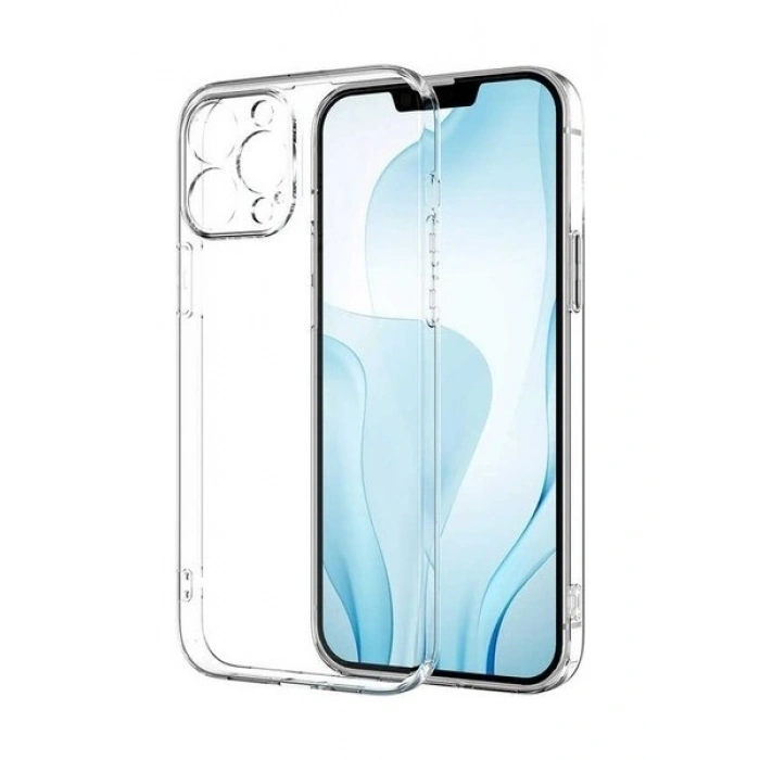 Case 4U Apple iPhone 13 Pro Max Kılıf A+ Şeffaf Lüx Süper Yumuşak 0.3mm Ince Slim Kamera Korumalı Silikon Kılıf