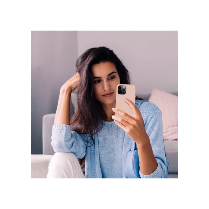 Case 4U Apple iPhone 13 Pro Max Kılıf Klasik Mat Renkli Yumuşak Premier Silikon Kırmızı