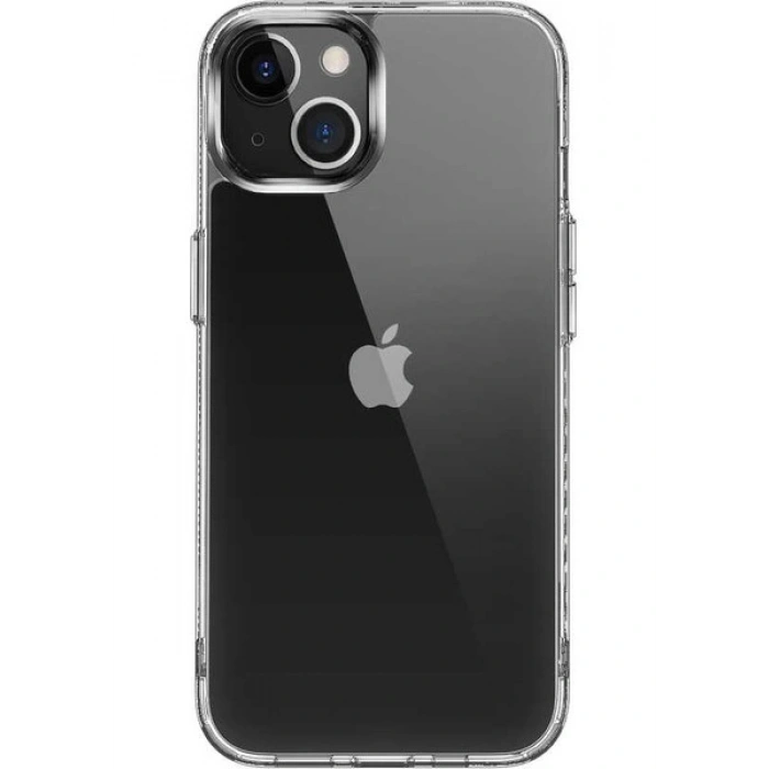 Case 4U Apple iPhone 14 Kılıf Çift Katmanlı Şeffaf Pürüzsüz Sert Yüzey Silikon Forst SGS Sertifikalı Kapak Şeffaf