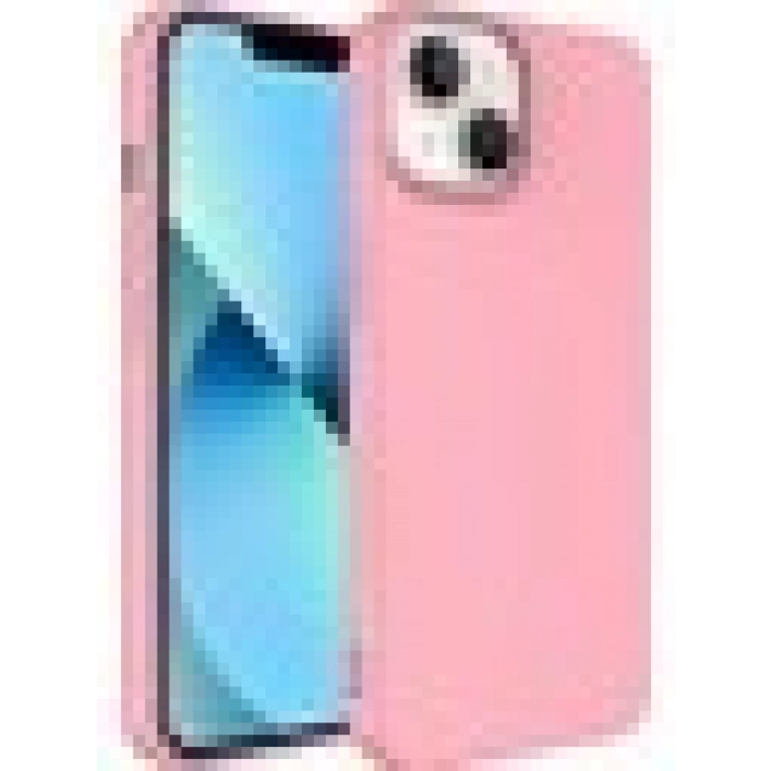 Case 4U Apple iPhone 14 Max Kılıf 3D Kamera Korumalı İçi Kadife Mara Lansman Yumuşak Kapak Pembe