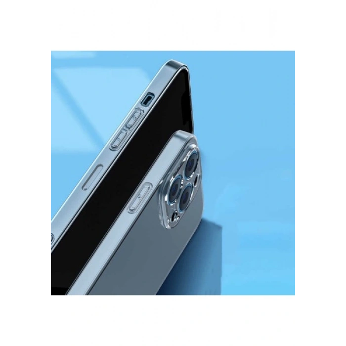 Case 4U Apple iPhone 14 Pro Kılıf Kamera Korumalı Sert PC Vayt Kapak Şeffaf