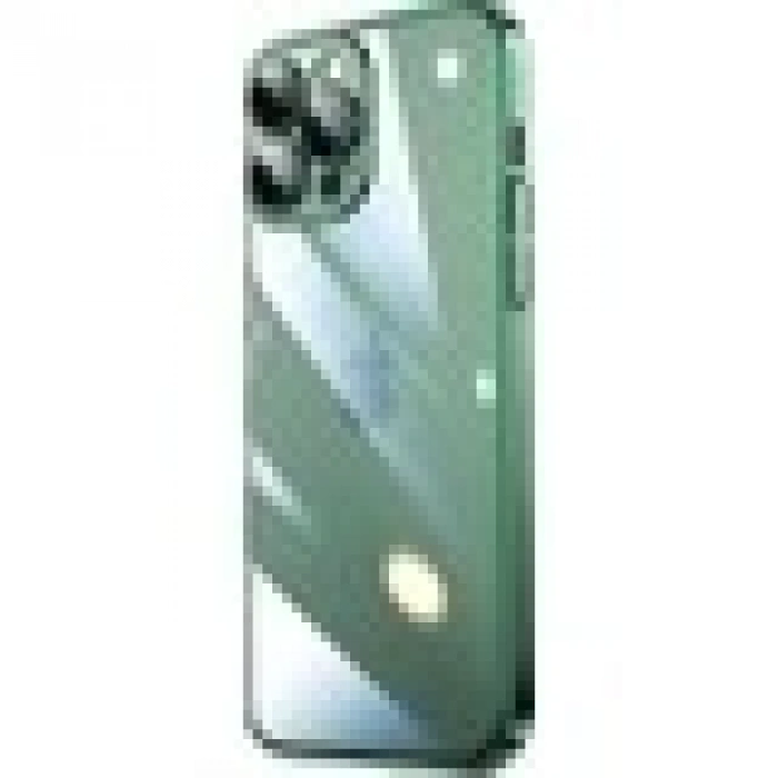 Case 4U Apple iPhone 14 Pro Kılıf Sert PC Renkli Çerçeveli Riksos Silikon Kapak Yeşil