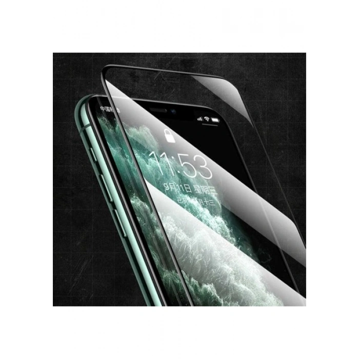 Case 4U Apple iPhone 14 Pro Max Ekran Koruyucu Kırılmaz Tam Ekran Davin Mat Seramik Siyah