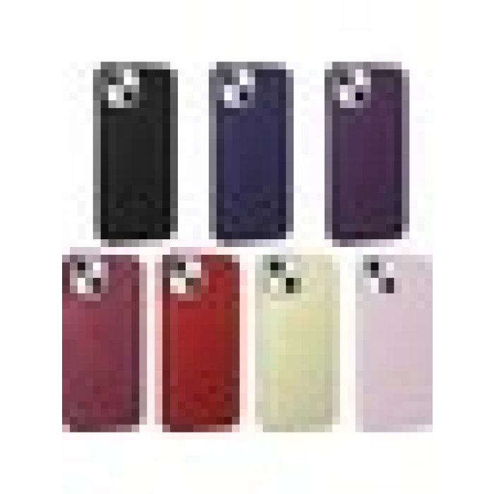 Case 4U Apple iPhone 15 Plus Kılıf Klasik Mat Renkli Yumuşak Premier Silikon Mürdüm