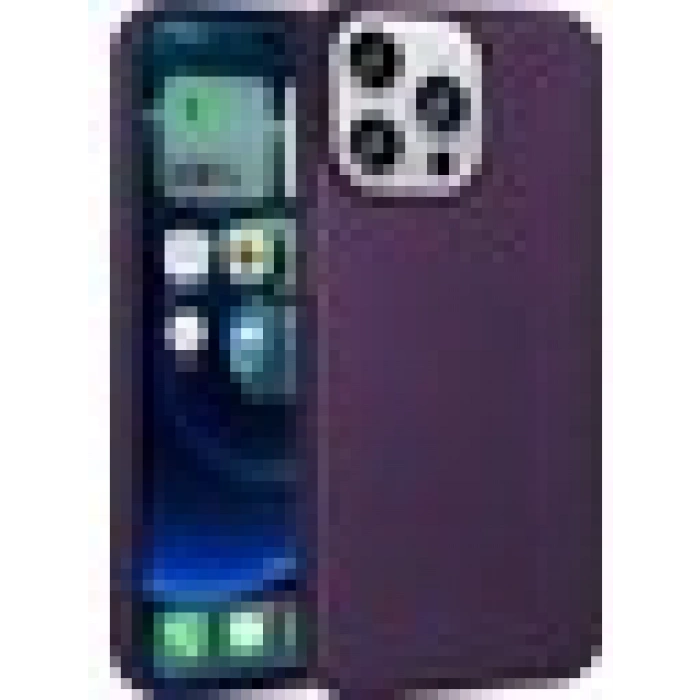Case 4U Apple iPhone 15 Pro Kılıf Klasik Mat Renkli Yumuşak Premier Silikon Derin Mor