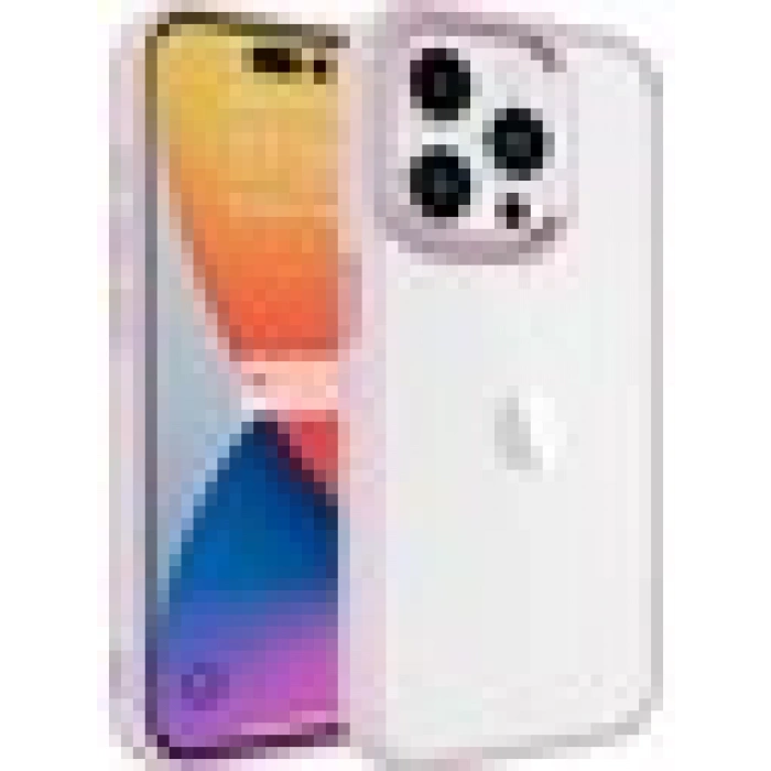 Case 4U Apple iPhone 15 Pro Kılıf Renkli Kenar Metal Kamera Çerçeveli Krom Arka Kapak Açık Pembe