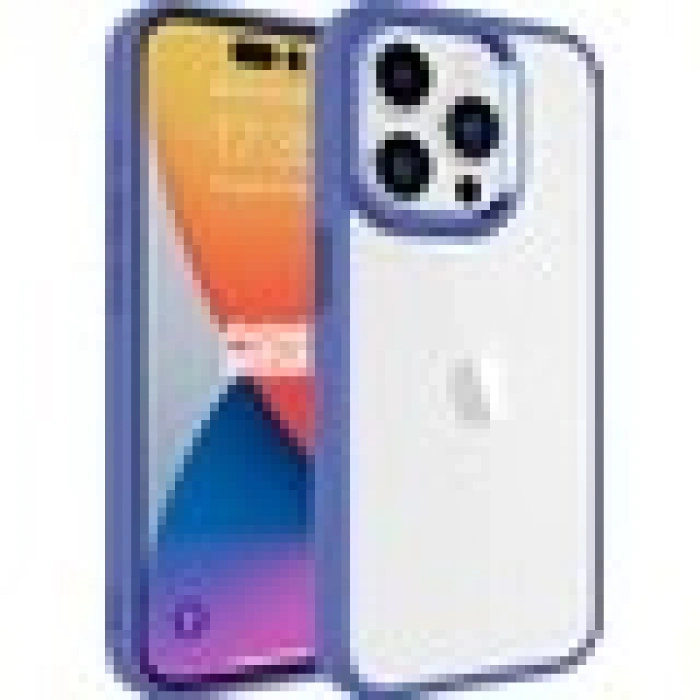 Case 4U Apple iPhone 15 Pro Kılıf Renkli Kenar Metal Kamera Çerçeveli Krom Arka Kapak Kırmızı