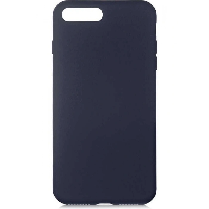 Case 4U Apple iPhone 8 Plus / 7 Plus Kılıf Içi Kadife Logosuz LSR Lansman Silinebilir Arka Kapak Lacivert
