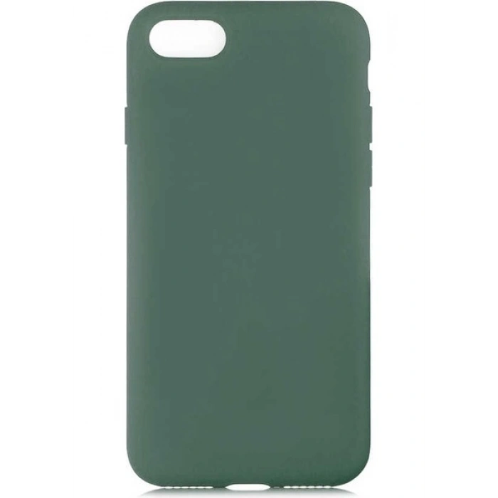 Case 4U Apple iPhone Se 2022 / Se 2020 / iPhone 8 / 7 Kılıf Içi Kadife Logosuz LSR Lansman Silinebilir Arka Kapak Koyu Yeşil