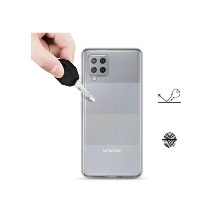 Case 4U Galaxy M22 Kılıf Süper Silikon Arka Kapak Şeffaf