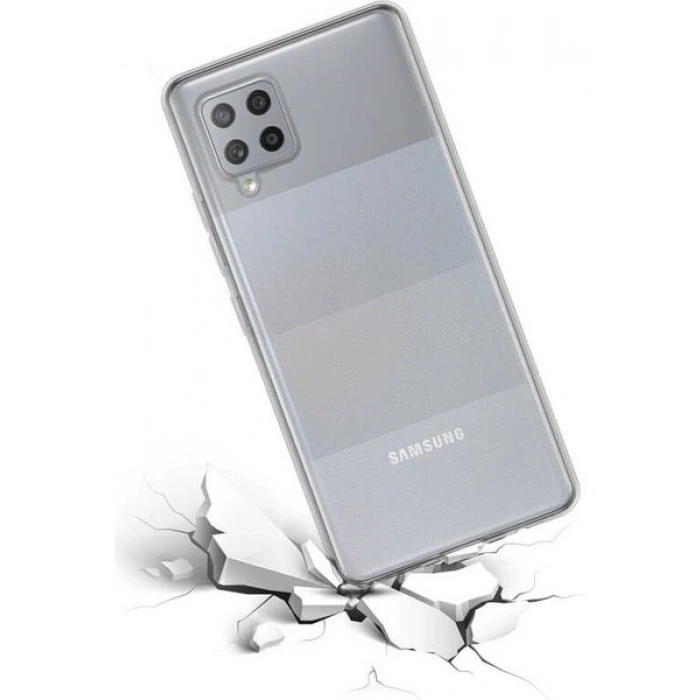 Case 4U Galaxy M22 Kılıf Süper Silikon Arka Kapak Şeffaf