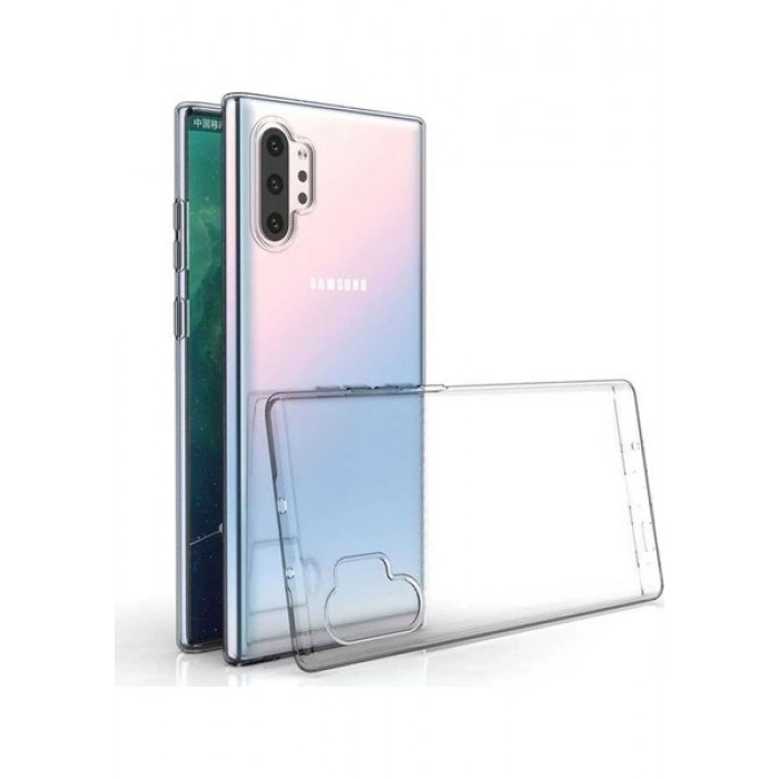Case 4U Galaxy Note 10 Plus Uyumlu Kılıf A+ Şeffaf Lüx Süper Yumuşak 0.3mm Ince Slim Silikon