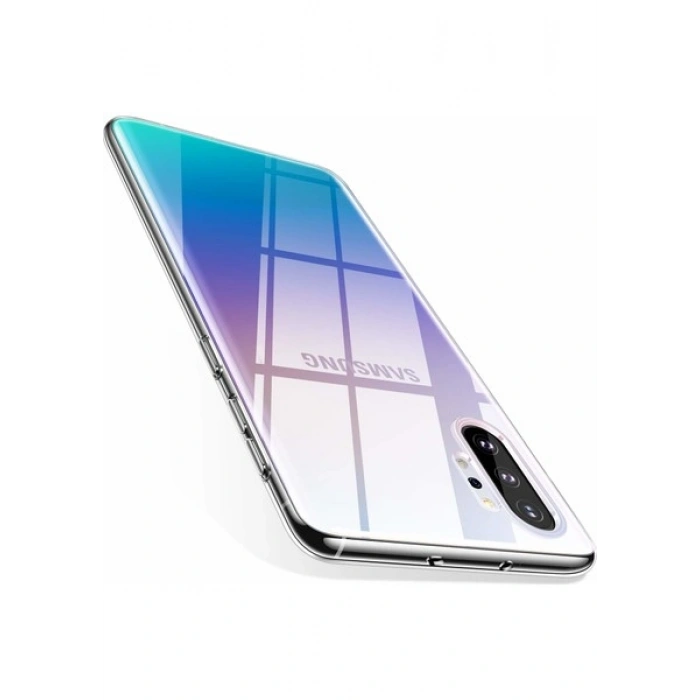 Case 4U Galaxy Note 10 Plus Uyumlu Kılıf A+ Şeffaf Lüx Süper Yumuşak 0.3mm Ince Slim Silikon