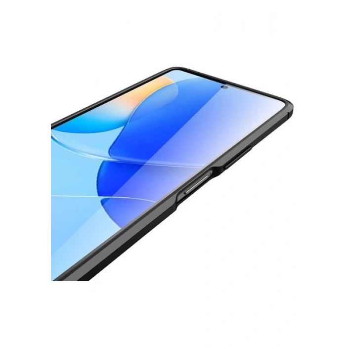 Case 4U Huawei Nova 9 SE Kılıf Rugan Armor Deri Görünümlü Yüksek Kalite Silikon Niss Siyah