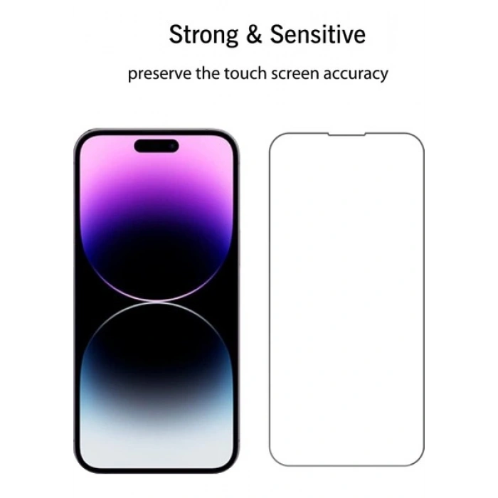 Case 4U iPhone 14 Pro Esnek Kırılmaz Nano Cam Ekran Koruyucu