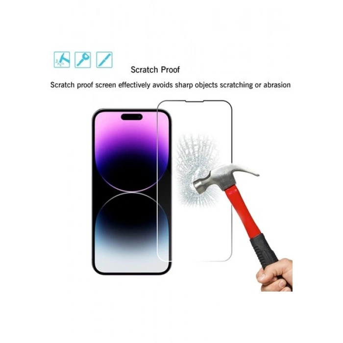 Case 4U iPhone 14 Pro Max Esnek Kırılmaz Nano Cam Ekran Koruyucu