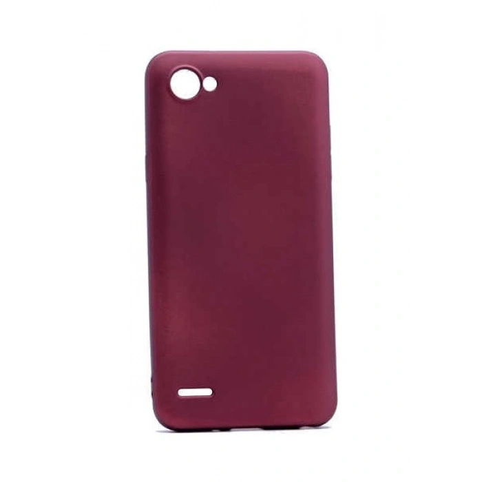 Case 4U LG Q6 Kılıf Klasik Mat Renkli Yumuşak Premier Silikon Mürdüm