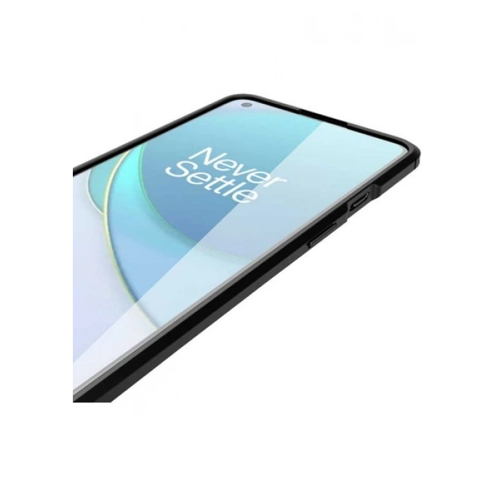 Case 4U One Plus 9 Kılıf Rugan Armor Deri Görünümlü Yüksek Kalite Silikon Niss Lacivert