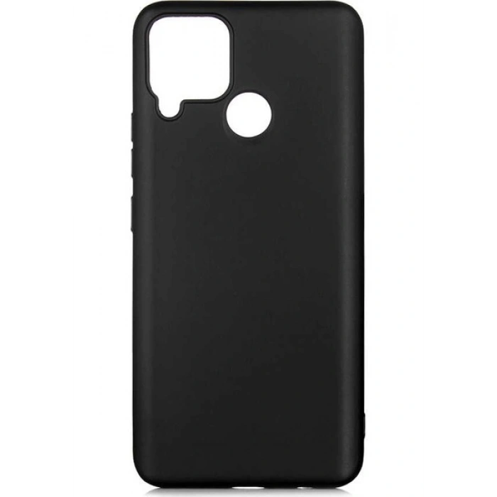 Case 4U Realme C15 Kılıf Klasik Mat Renkli Yumuşak Premier Silikon Siyah