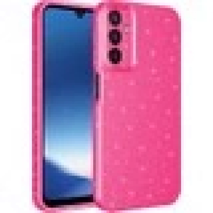Case 4U Samsung Galaxy A24 Kılıf Kamera Korumalı Simli Lüks Koton Kapak Siyah