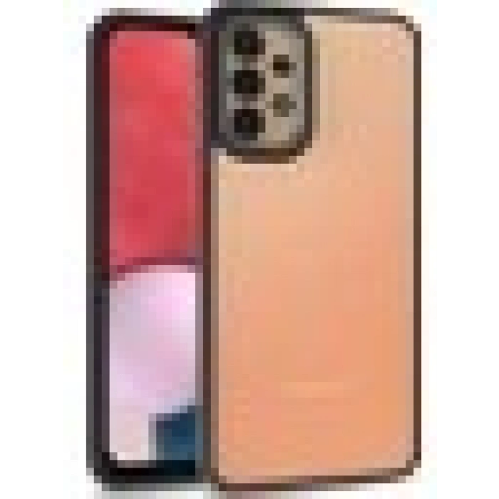 Case 4U Samsung Galaxy A53 5G Uyumlu Kılıf Sert Renkli Kenarlı Flora Arka Kapak Siyah