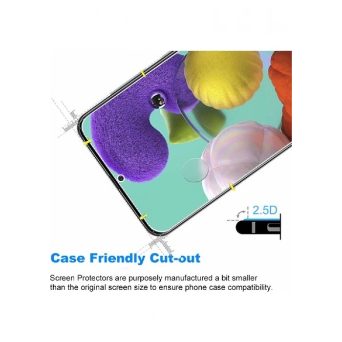 Case 4U Samsung Galaxy A71 Cam Ekran Koruyucu 9H Esnek Nano