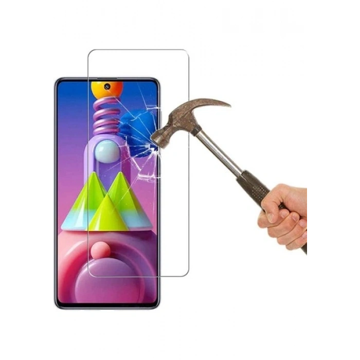 Case 4U Samsung Galaxy M52 Uyumlu Tamperli Kırılmaz Cam Ekran Koruyucu