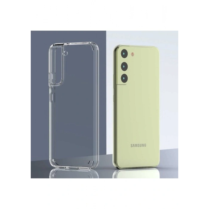 Case 4U Samsung Galaxy S22 Uyumlu Kılıf Şeffaf Sert Sararmaz Coss Kapak