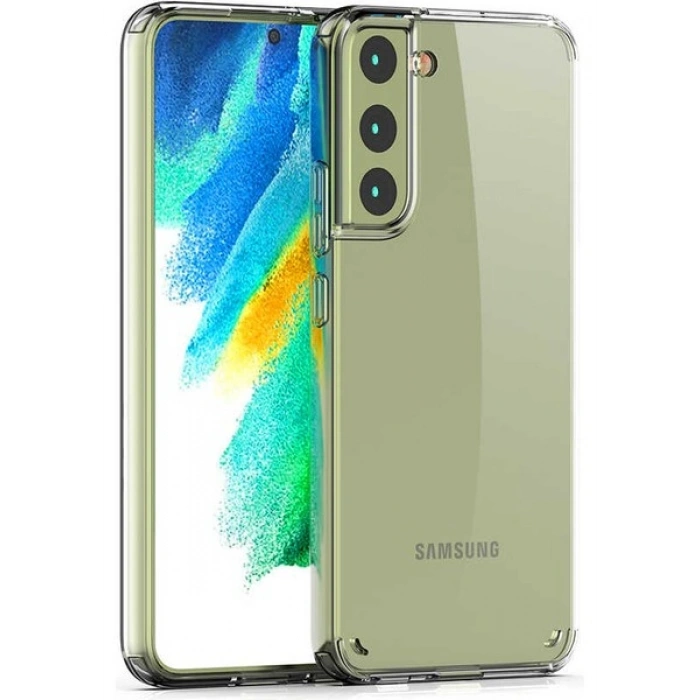 Case 4U Samsung Galaxy S22 Uyumlu Kılıf Şeffaf Sert Sararmaz Coss Kapak