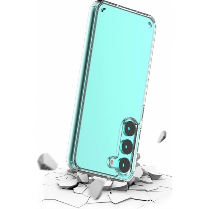 Case 4U Samsung Galaxy S23 Plus Kılıf Şeffaf Sert Sararmaz Coss Kapak Şeffaf